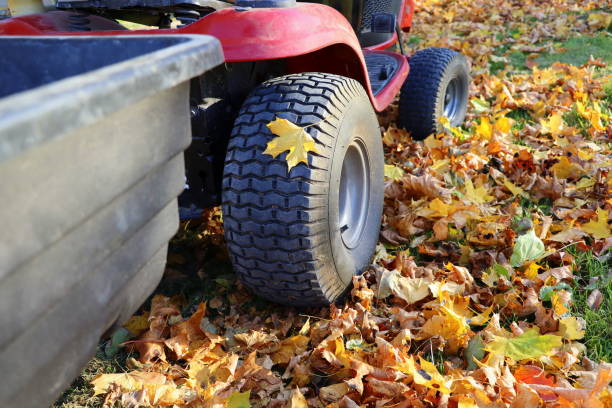 How to keep leaves from blowing out from mower deck